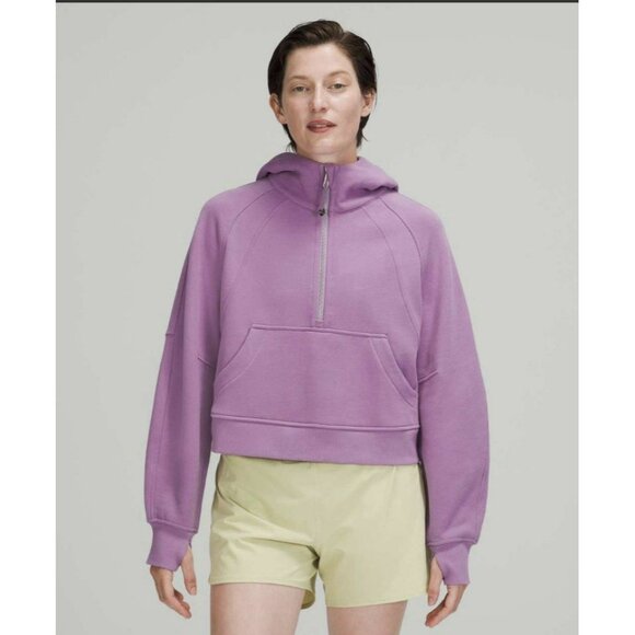 Lululemon Scuba Oversized 1/2 Zip Hoodie Wisteria Purple XL/XXL EUC - Picture 1 of 6